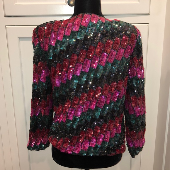 Sequin cardigan party Prism Y2K disco - Picture 4 of 8